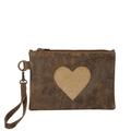 Casa Vivante Amia Clutch, Leder, Braun, 22 x 15 cm,