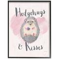 Stupell Industries Hedgehugs and Kisses Pink Keilrahmen, Mehrfarbig, 40,64 x 3,81 x 50,8 cm, Holz, Mehrfarbig, 16" x 20"