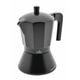 Jata Hogar Full Induction Espressokocher, Aluminium, schwarz, 16.2 x 13.7 x 22.3 cm