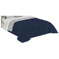 Italian Bed Linen t-el dunkel/grau chiaro-1p Steppdecke Winter Elegant, Mikrofaser, Blau, Single, 260 x 170 x 9 cm