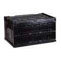 Relaxdays Professionelle Transportbox, stabil, Gewerbe, hochwertiger Kunststoff, Qualität, 60 Liter, 60x40x32cm, schwarz