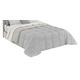 Italian Bed Linen t-EL-Panna chiaro-1pm Steppdecke Winter Elegant, Mikrofaser, Grau, für französisches Bett, 260 x 220 x 9 cm