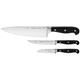 WMF Spitzenklasse Plus Messerset, 3-teilig 3 Messer, Küchenmesser, geschmiedet Performance Cut, Kochmesser, Steakmesser, Gemüsemesser