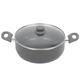 Keten Luigi Ferrero FR-3328M Marble Cooking Pot, 28cm, Aluminium, Grey, 28 cm,