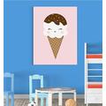 Inspired Walls Süße Eistüte Blushing Kindergarten Schlafzimmer Jungen Mädchen Wall Decor Poster Print