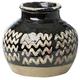 Abigails Vase, marokkanischer Stil, Zick-Zack-Muster, Mehrfarbig