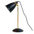 Village At Home Kafe Deluxe Schreibtisch lampe, Metall, Schwarz/Gold, 43m x 15 cm