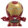 BulbBotz Marvel 2021685 Avengers: Infinity War Iron Man Kinder-Wecker mit Nachtlicht und typischem Geräusch , rot/gold , Kunststoff , Höhe: 14 Zentimeter , LCD-Display , Junge/Mädchen , offiziell