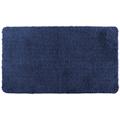 Wenko Badteppich Belize Marine Blue Badematte, Sicher, Flauschig, Fusselfrei, Polyester, Blau, 65 x 55 x 0.1 cm