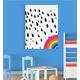 Inspired Walls Raining Sky Schöne Farben Regenbogen Kinderzimmer Wandtattoo Decor Art Poster Print