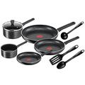 Tefal c2649202 ROH-Set 9-teilig Gesprenkelt für Alle Herde, Induktion, Aluminium, Schwarz, 59 x 39 x 28 cm