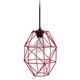 Tosel 16668 Pendelleuchte 1 Licht, Stahl, E27, 40 W, Rosa, 21 x 80 cm