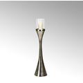 Lambert Laza Bodenwindlicht rd klein matt Verni H108cm Metallaccesoires, Vernickelt, Silber, One Size