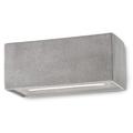 ferroluce Retro Wandleuchte eckig R7S, Beton