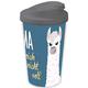 infinite by GEDA LABELS (INFKH) 12042 Lama Nicht voll blau Coffee to go Becher, Thermosbecher, Mehrwegbecher, Mehrfarbig