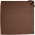 AmazonBasics - Spannbetttuch, Jersey, Macchiato-Braun - 160 x 200 cm