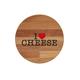 Bisetti Schneidebrett aus Buchenholz, mit Aufschrift I Love Cheese, Braun, Einheitsgröße