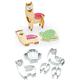 KitchenCraft sdiccllama Sweetly Does It 3D Lama Ausstechformen (5-teilig), Metallic