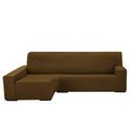 Martina Home Sofaüberwurf Chaiselongue, elastisch, Beige, Antikoptik, linksseitig, 240-280 cm