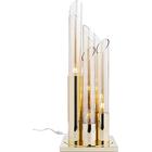 Kare Design Tischleuchte PIPE Gold 80 cm, Große, Edle Tischlampe, Stehleuchte für den Esstisch, Nachttischlampe, Goldene Lampe, (H/B/T) 80x30x30cm