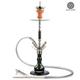 Mata Leon MLS718 B Balthasar Carbonic Shisha Carbon Edelstahl V2A Komplettset Hookah Nargile 51cm | Wasserpfeife Kaminkopf Set mit Kaminaufsatz Silikonschlauch Diffusor Edelstahltauchrohr Edelstahlmundstück Mundstückhalter Tonkopf 18/8er Schliff