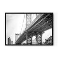 Brooklyn Bridge Gerahmter Kunstdruck, 20 x 30 cm, Aluminium-Finish, Schwarz