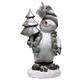 A Cheerful Giver A Crystal Willie Schneemann Baum in Hand, Mehrfarbig, Maße (B x H x T): 13 x 23 x 10 cm