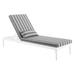 Perspective Cushion Outdoor Patio Chaise Lounge Chair - East End Imports EEI-3301-WHI-STG