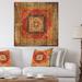 East Urban Home Moroccan Orange Tiles Collage III - Bohemian & Eclectic Print on Wood in Brown/Red | 16 H x 16 W x 0.78 D in | Wayfair