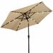 Arlmont & Co. 9FT Patio Solar Umbrella LED Patio Market Steel Tilt W/Crank Outdoor Metal in Red | Wayfair 84D777F239314237AC73F7538EDAC939