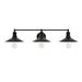 Wrought Studio™ Elborough 3-Light Dimmable Vanity Light in Black | 7.5 H x 33.1 W x 11.4 D in | Wayfair FA19715111B84BA69EE9965116D59C80