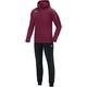 JAKO Damen Trainingsanzug Polyester Classico mit Kapuze, maroon, 48, M9450