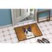 Caroline's Treasures Boston Terrier Wipe Your Paws Non-Slip Indoor Door Mat Synthetics in White | 18 W x 27 D in | Wayfair SS4884MAT