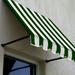 Awntech Manual Slope Window Awning Wood in Green/White | 44 H x 100.5 W x 24 D in | Wayfair SANT32-WH-8FW