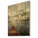 East Urban Home Lake House Happy Quote - Cottage Print on Natural Pine Wood in Blue/Brown | 20 H x 12 W x 1 D in | Wayfair