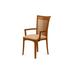 Copeland Furniture Sarah Leather Slat Back Arm Chair Wood/Upholstered in Brown | 37.5 H x 21.5 W x 22 D in | Wayfair 8-SAR-12-23-89112