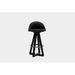 ARTLESS X3 Swivel 38" Bar Stool Wood/Upholstered/Leather/Genuine Leather in Gray/Black/Yellow | 38 H x 19 W x 18 D in | Wayfair A-X3-SS-L-S-BK-B