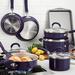 Rachael Ray Create Delicious Aluminum Nonstick Cookware Induction Cookware Set, 13-Piece Non Stick/Aluminum in Indigo | Wayfair 12154