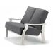 Telescope Casual St. Catherine Deep Loveseat w/ Cushions Plastic in White/Black | 36.25 H x 52 W x 35.25 D in | Outdoor Furniture | Wayfair