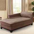 Sure Fit Deluxe Comfort Quilted Armless Box Cushion Chaise Lounge Slipcover Polyester in Brown | 115 H x 35 W in | Wayfair 122811120H229SFCHSE