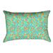 Latitude Run® Avicia Outdoor Lumbar Pillow Polyester/Polyfill blend in Orange/Blue/Yellow | 14 H x 20 W x 3 D in | Wayfair
