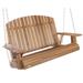 Breakwater Bay Elias Pergola Swing w/ Comfort Swing Springs Wood/Solid Wood in Brown | 35 H x 52 W x 24 D in | Wayfair