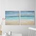 Highland Dunes 'Blue Coast' Parvez Taj - 2 Piece Wrapped Canvas Multi-Piece Image on Canvas Canvas, Wood in White | 18 H x 36 W x 1.5 D in | Wayfair