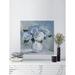 Charlton Home® Winter Flower Bouquet' by Parvez Taj - Wrapped Canvas Pinting Print on Canvas Metal in Blue/Gray | 40 H x 40 W x 1.5 D in | Wayfair