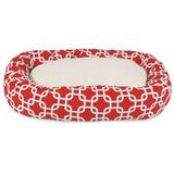 Majestic Pet Products Links Sherpa Bagel Bolster Polyester in Red | 7 H x 35 D in | Wayfair 78899554030