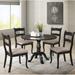 Riveria 5 Piece Dining Set Wood/Upholstered in Black Laurel Foundry Modern Farmhouse® | 30 H x 42 W x 42 D in | Wayfair