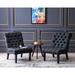 Slipper Chair - Charlton Home® Stotler 60.96Cm Wide Tufted Slipper Chair Polyester in Gray | 33 H x 24 W x 20 D in | Wayfair