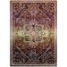 White 47 x 0.5 in Area Rug - Modway Success Kaede Transitional Distressed Vintage Floral Persian Medallion Area Rug in Multicolored Polypropylene | Wayfair