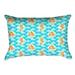Latitude Run® Avicia Indoor/Outdoor Lumbar Pillow Polyester/Polyfill blend in Green/Blue | 14 H x 20 W x 3 D in | Wayfair