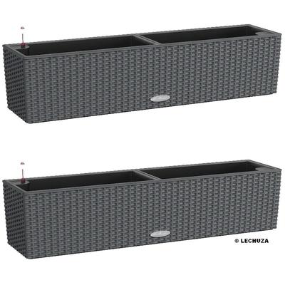 2er - Set Lechuza Blumenkasten balconera Cottage 80 Granit Image